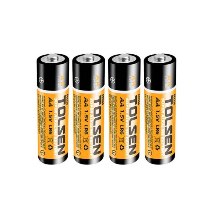 Батарейки 4 шт АА Super Alkaline Tolsen