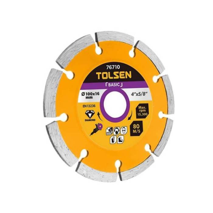 Диск алмазний сегментний 180×22,2×7 мм Basic Tolsen