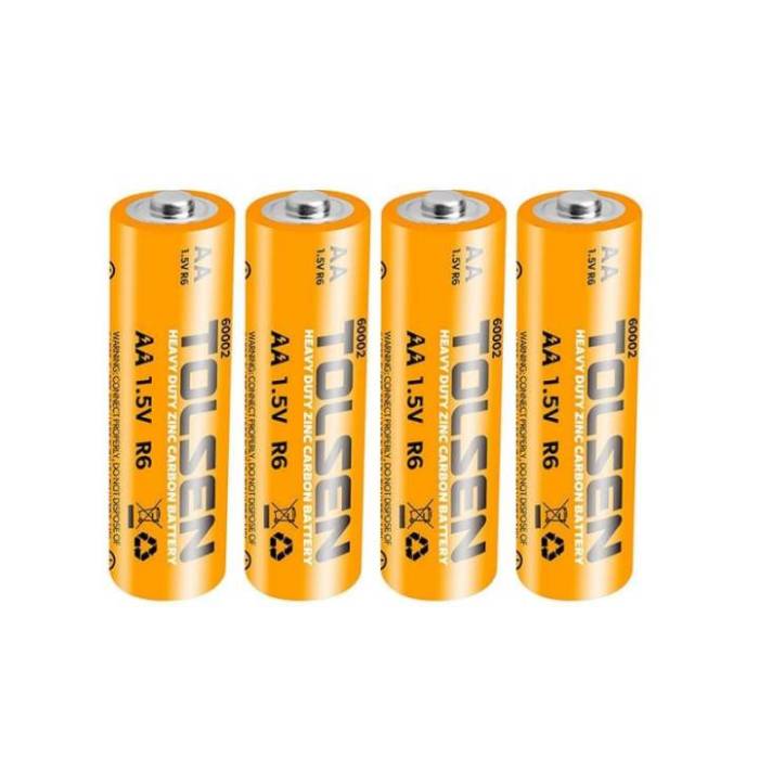 Батарейки Tolsen 4 шт AA Heavy Duty Zinc Carbon